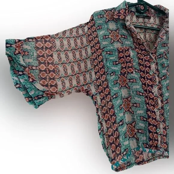 Gypsy 05 100% Silk Bohemian Blouse - Size Small - Picture 7 of 12